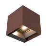 Oprawa ścienna solarna V-TAC 9W LED COB regulowana brąz corten kostka 15x15cm IP65 VT-11109 4000K 860lm